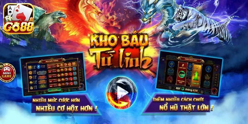 Hệ thống đồ họa trong kho báu tứ linh kubet88 được thiết kế với cực kỳ sắc nét 